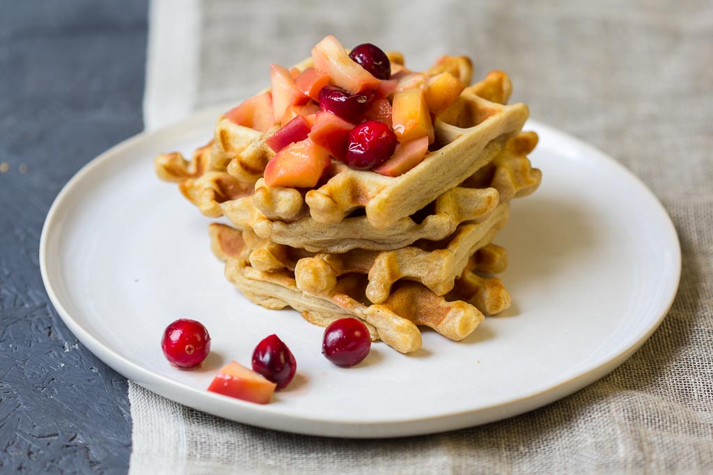 Apfel Waffeln mit Cidre - Reiseblog Foodblog Lunch For One