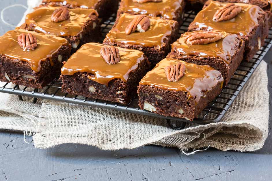 Brownies mit Karamell - Reiseblog Foodblog Lunch For One